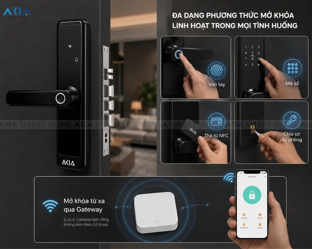 Khóa Vân Tay Thông Minh Akia Azt-27 9 Khóa Vân Tay Thông Minh Akia Azt-27 - Akia Smart Home