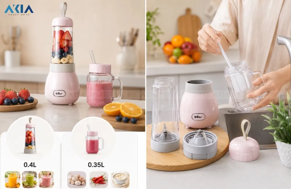 Máy Xay Sinh Tố Cầm Tay 0.4L Bear Bl-4H04M 11 Máy Xay Sinh Tố Cầm Tay 0.4L Bear Bl-4H04M - Akia Smart Home