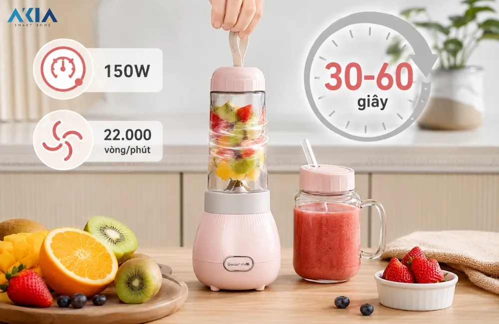 Máy Xay Sinh Tố Cầm Tay 0.4L Bear Bl-4H04M 12 Máy Xay Sinh Tố Cầm Tay 0.4L Bear Bl-4H04M - Akia Smart Home