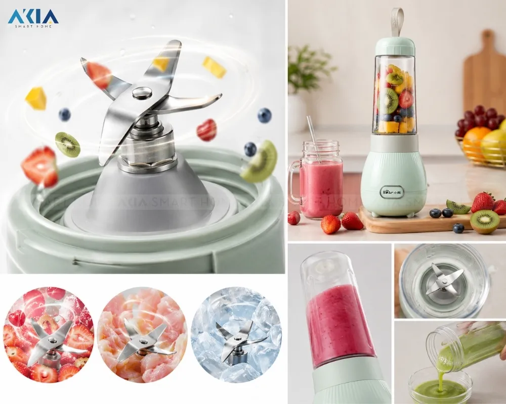 Máy Xay Sinh Tố Cầm Tay 0.4L Bear Bl-4H04M 13 Máy Xay Sinh Tố Cầm Tay 0.4L Bear Bl-4H04M - Akia Smart Home