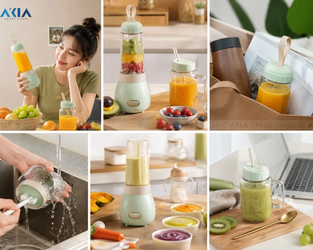 Máy Xay Sinh Tố Cầm Tay 0.4L Bear Bl-4H04M 9 Máy Xay Sinh Tố Cầm Tay 0.4L Bear Bl-4H04M - Akia Smart Home