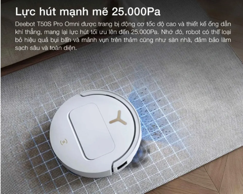 Robot Hút Bụi Lau Nhà Ecovacs Deebot T50S Pro Omni 13 Robot Hút Bụi Lau Nhà Ecovacs Deebot T50S Pro Omni - Akia Smart Home