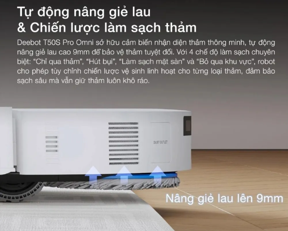 Robot Hút Bụi Lau Nhà Ecovacs Deebot T50S Pro Omni 19 Robot Hút Bụi Lau Nhà Ecovacs Deebot T50S Pro Omni - Akia Smart Home