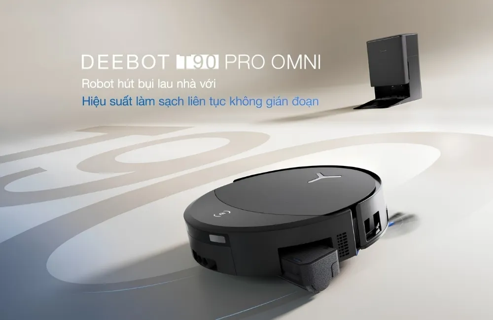 Robot Hút Bụi Lau Nhà Ecovacs Deebot T90 Pro Omni 19 Robot Hút Bụi Lau Nhà Ecovacs Deebot T90 Pro Omni - Akia Smart Home