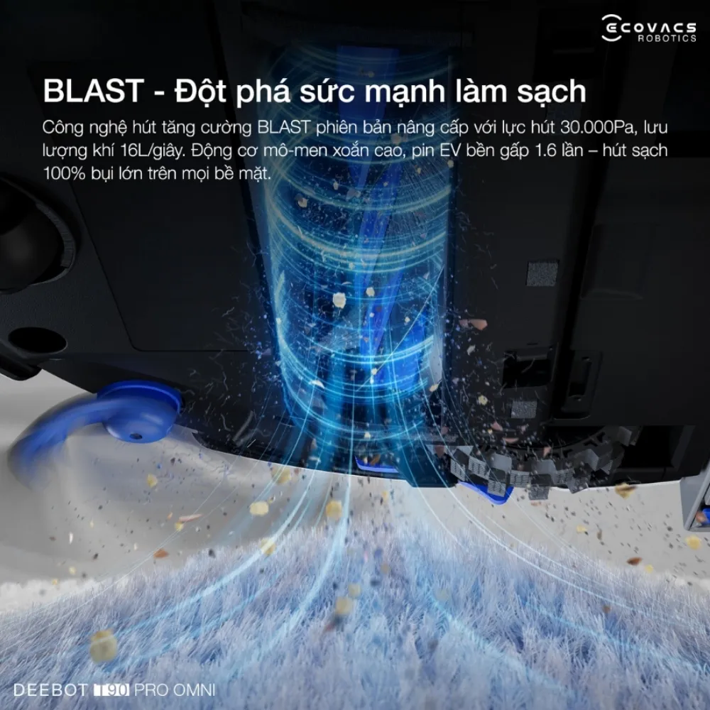 Robot Hút Bụi Lau Nhà Ecovacs Deebot T90 Pro Omni 22 Robot Hút Bụi Lau Nhà Ecovacs Deebot T90 Pro Omni - Akia Smart Home