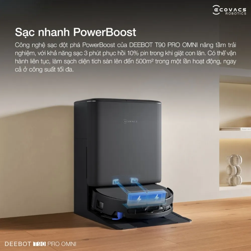 Robot Hút Bụi Lau Nhà Ecovacs Deebot T90 Pro Omni 32 Robot Hút Bụi Lau Nhà Ecovacs Deebot T90 Pro Omni - Akia Smart Home