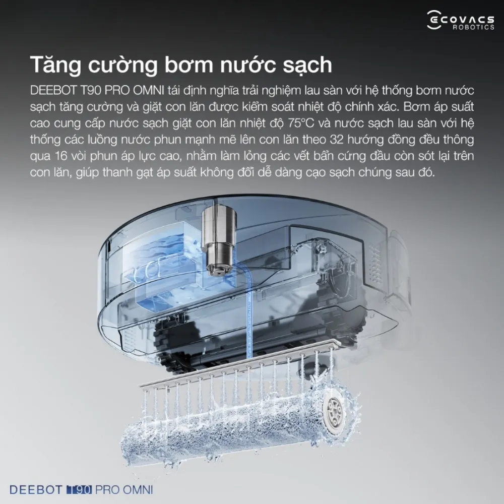 Robot Hút Bụi Lau Nhà Ecovacs Deebot T90 Pro Omni 21 Robot Hút Bụi Lau Nhà Ecovacs Deebot T90 Pro Omni - Akia Smart Home