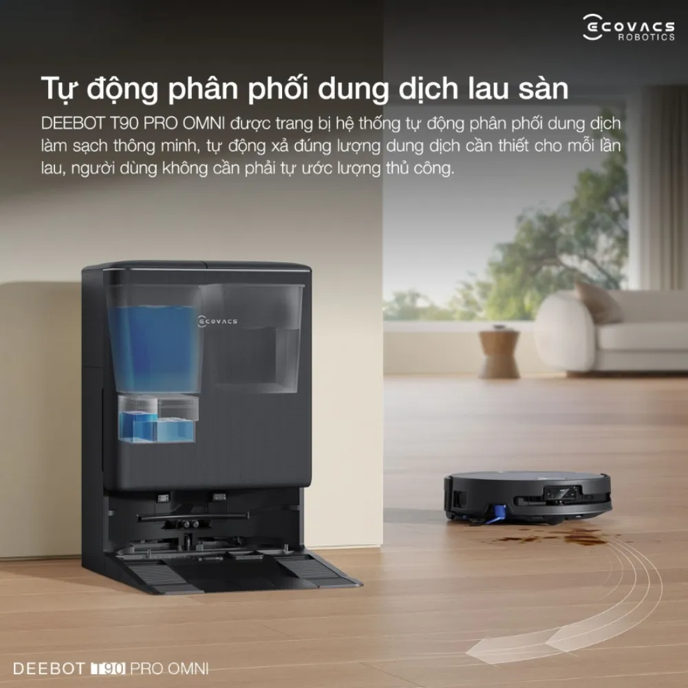 Robot Hút Bụi Lau Nhà Ecovacs Deebot T90 Pro Omni 26 Robot Hút Bụi Lau Nhà Ecovacs Deebot T90 Pro Omni - Akia Smart Home