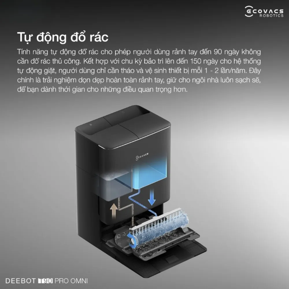 Robot Hút Bụi Lau Nhà Ecovacs Deebot T90 Pro Omni 25 Robot Hút Bụi Lau Nhà Ecovacs Deebot T90 Pro Omni - Akia Smart Home