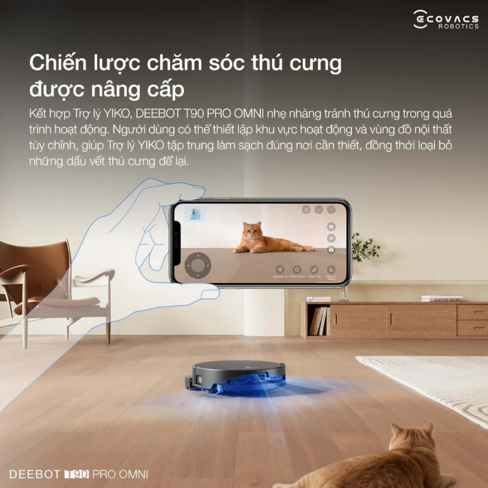 Robot Hút Bụi Lau Nhà Ecovacs Deebot T90 Pro Omni 31 Robot Hút Bụi Lau Nhà Ecovacs Deebot T90 Pro Omni - Akia Smart Home