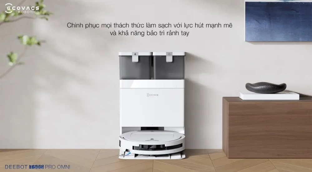 Robot Hút Bụi Lau Nhà Ecovacs Deebot T50S Pro Omni 17 Robot Hút Bụi Lau Nhà Ecovacs Deebot T50S Pro Omni - Akia Smart Home
