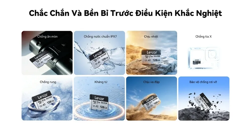 Thẻ Nhớ Lexar Professional Silver Micro Sdxc Uhs-I 13 Thẻ Nhớ Lexar Professional Silver Micro Sdxc Uhs-I (Kèm Adapter) - Akia Smart Home