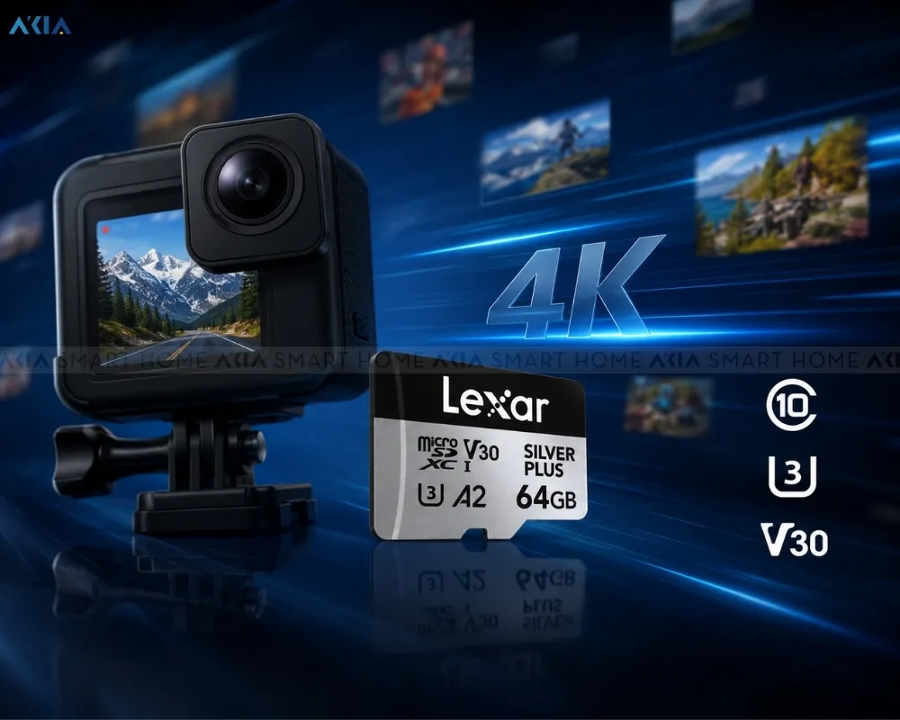 Thẻ Nhớ Microsd Lexar Professional Silver Plus 9 Thẻ Nhớ Microsd Lexar Professional Silver Plus (Kèm Adapter) - Akia Smart Home