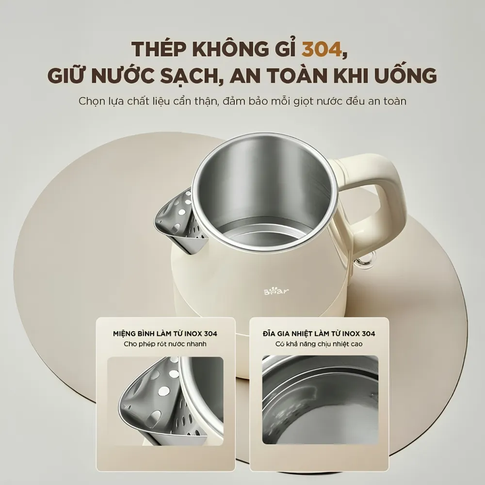 Ấm Đun Nước Siêu Tốc Bear 1.5L Eb-5H15D 11 Ấm Đun Nước Bear 1.5L Eb-5H15D - Akia Smart Home