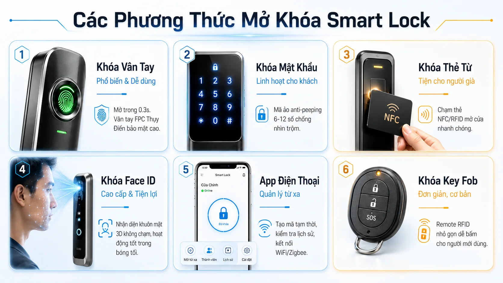 Smart Lock Là Gì? Hướng Dẫn Chọn Khóa Thông Minh Mới Nhất 9 Các Phương Thức Mở Khóa Smart Lock — Akia Smart Home