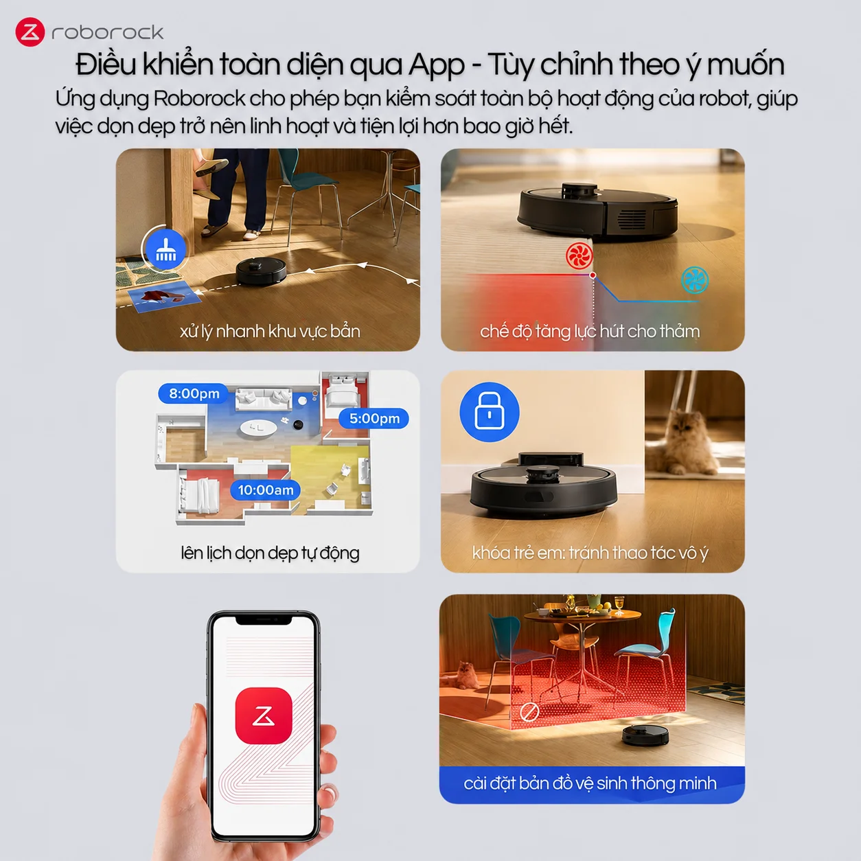 Hướng Dẫn Sử Dụng Robot Hút Bụi Lần Đầu: Kết Nối, Lập Bản Đồ &Amp; Hẹn Giờ 7 Giao Diện App Roborock Cài Đặt Lịch Hẹn Giờ Tự Động Và Tùy Chỉnh Lực Hút Max Cho Bếp - Hướng Dẫn Sử Dụng Robot Hút Bụi Akia 2026