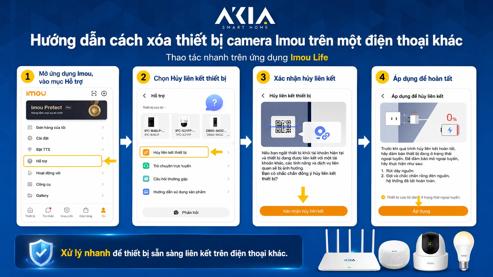 Cách Chia Sẻ Camera Imou Cho Người Khác | Akia Smart Home (Cập Nhật 2026) 12 Cách Gỡ Liên Kết Camera Imou Khỏi Tài Khoản Và Xóa Thiết Bị