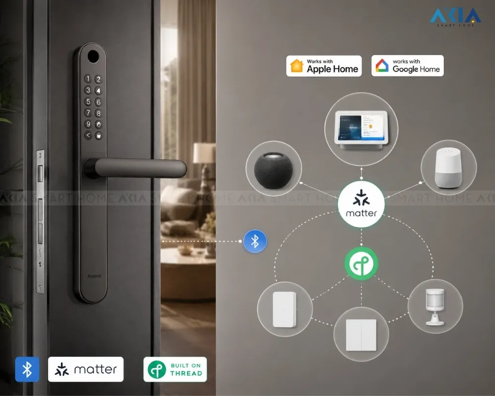 Khóa Cửa Vân Tay Thông Minh Aqara U600 13 Khóa Cửa Vân Tay Thông Minh Aqara U600 Dành Cho Cửa Nhôm - Akia Smart Home