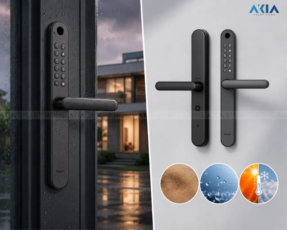 Khóa Cửa Vân Tay Thông Minh Aqara U600 12 Khóa Cửa Vân Tay Thông Minh Aqara U600 Dành Cho Cửa Nhôm - Akia Smart Home
