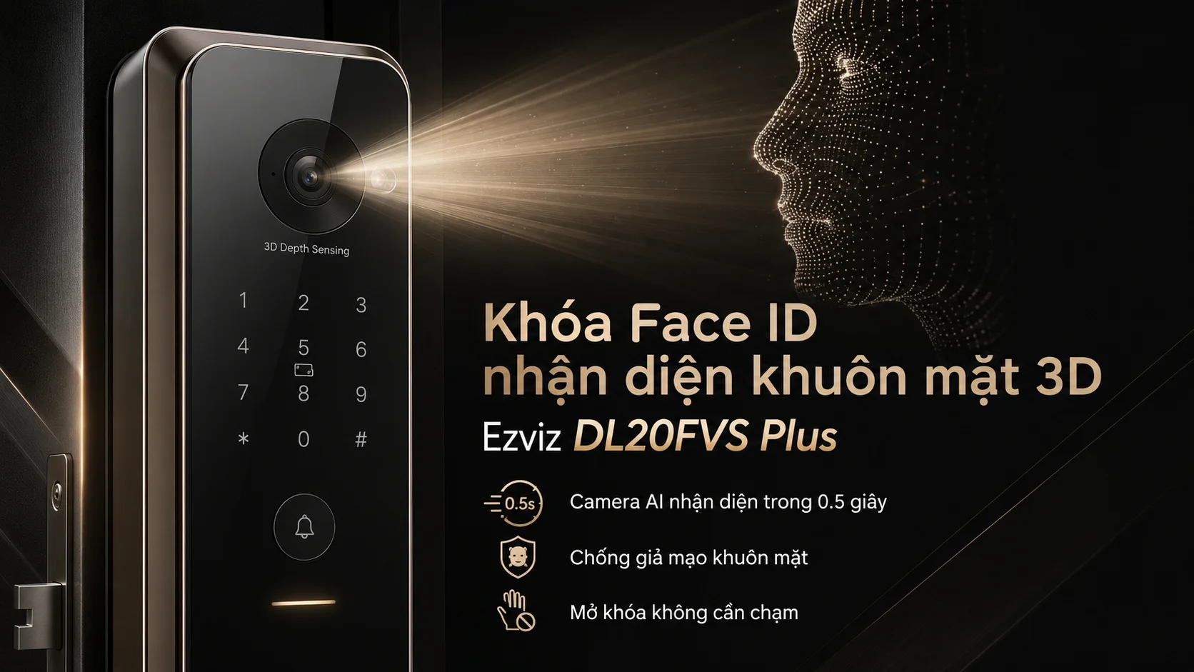 Các Loại Khóa Thông Minh: 5 Công Nghệ &Amp; Cách Chọn 10 Khóa Face Id Nhận Diện Khuôn Mặt 3D Ezviz Dl20Fvs Plus - Camera Ai Nhận Diện Trong 0.5 Giây, Chống Giả Mạo Khuôn Mặt, Mở Khóa Không Cần Chạm - Akia Smart Home