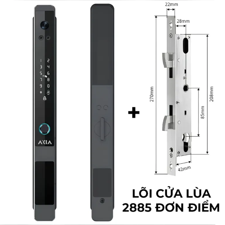 Khóa vân tay Face ID cửa nhôm XingFa AKIA HR-33 – Hỗ trợ Matter Apple HomeKit - AKIA Smart Home