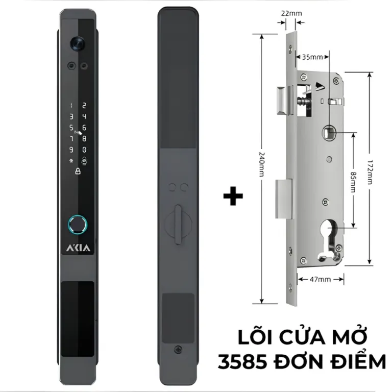 Khóa vân tay Face ID cửa nhôm XingFa AKIA HR-33 – Hỗ trợ Matter Apple HomeKit - AKIA Smart Home