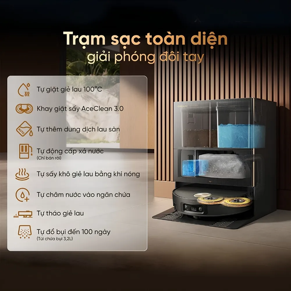 Robot Hút Bụi Lau Nhà Dreame X60 Ultra Extreme 27 Robot Hút Bụi Lau Nhà Dreame X60 Ultra Extreme - Akia Smart Home