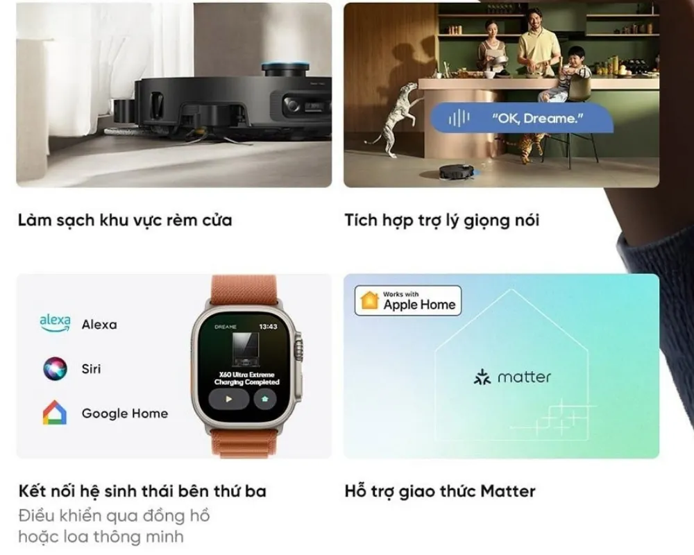 Robot Hút Bụi Lau Nhà Dreame X60 Ultra Extreme 29 Robot Hút Bụi Lau Nhà Dreame X60 Ultra Extreme - Akia Smart Home