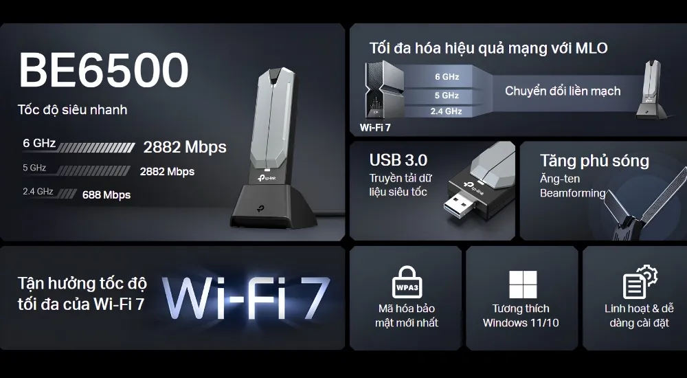 Usb Wifi Tp-Link Archer Tbe400Uh 18 Usb Wifi Tp-Link Archer Tbe400Uh - Akia Smart Home